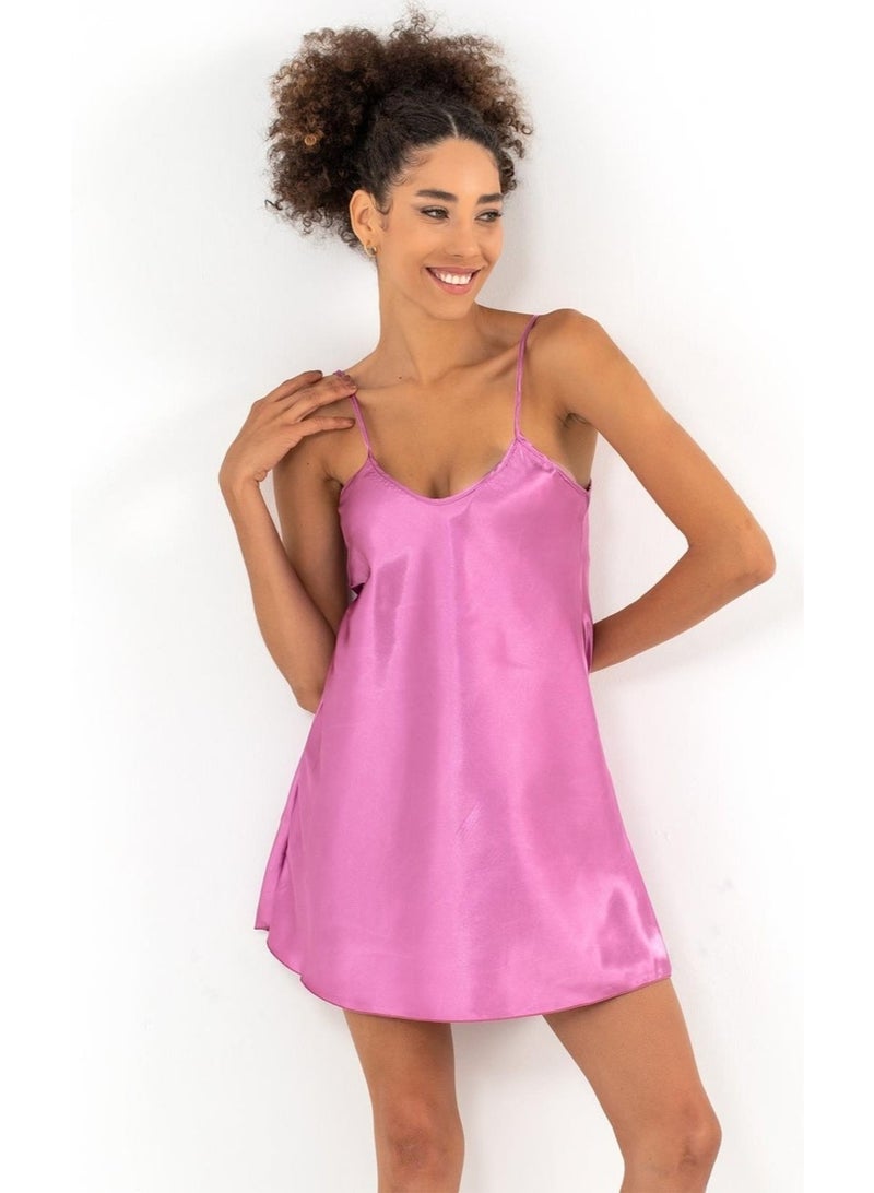 Miorre Thin Strap Mini Satin Nightgown - Image 4
